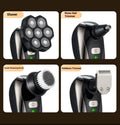 Rasoir électrique portable et puissant 5 en 1 pour homme, idéal pour les crânes chauves. Rechargeable et étanche.